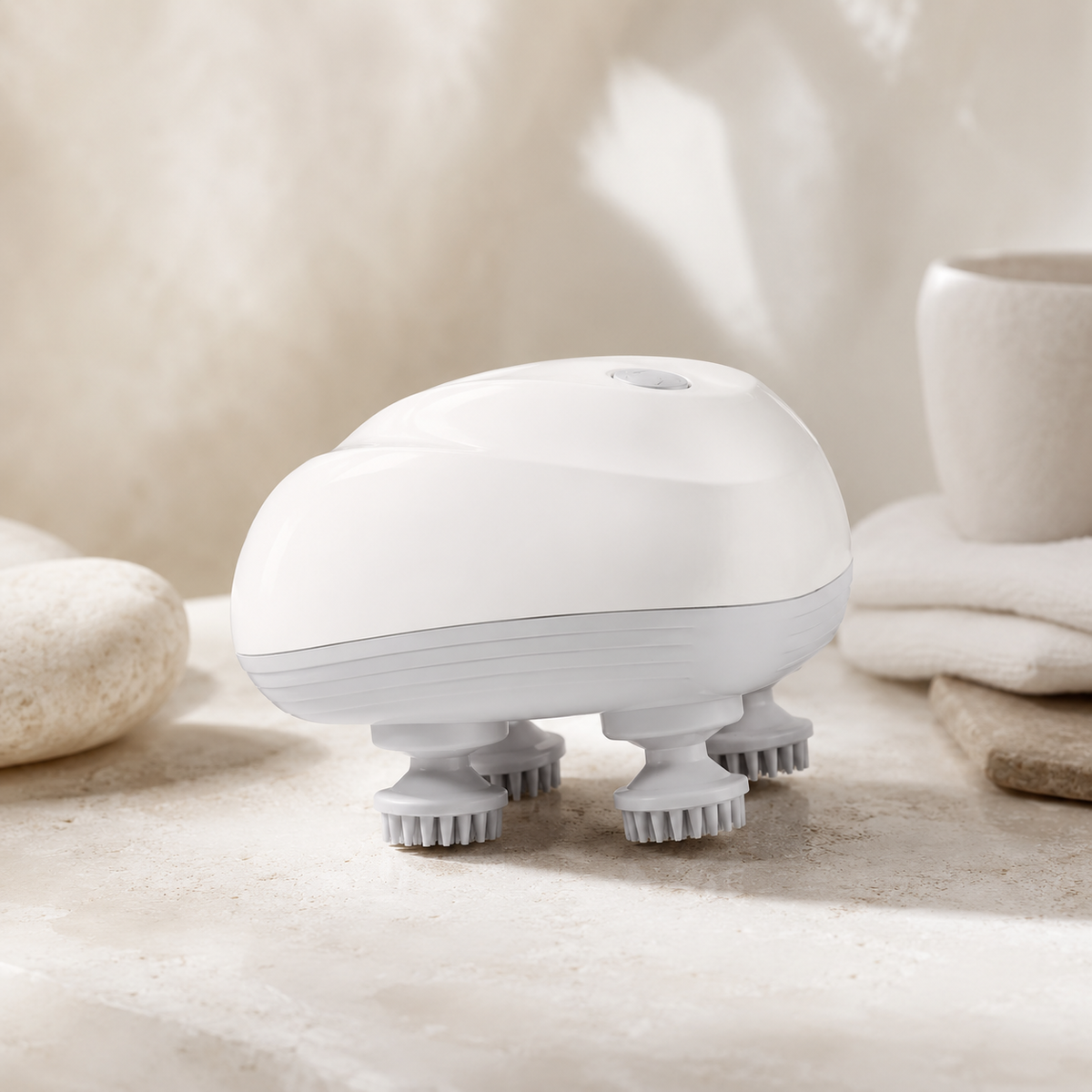 VELORO Electric Scalp Massager demonstrated on the scalp