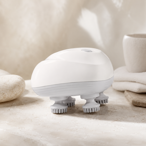 VELORO Electric Scalp Massager demonstrated on the scalp