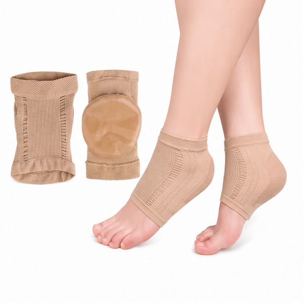 VELORO Gel Heel Sleeves beige open-toe heel sleeves product view